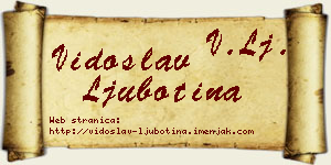 Vidoslav Ljubotina vizit kartica